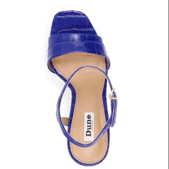 Dune London Matche Crocodile Embossed Leather Platform Dress Sandals Sz 6.5 NWOB - Picture 12 of 16